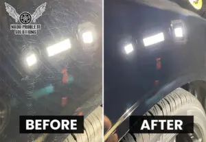 visual representation of before and after paint correction service by nada problem solutions in tampa fl